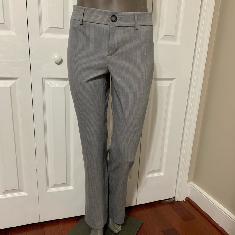 Banana Republic grey pinstripe slacks